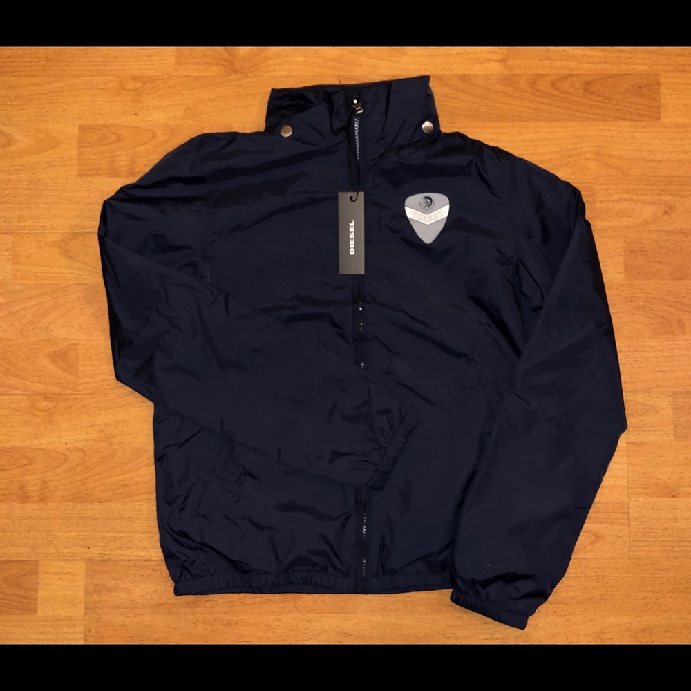 DIESEL Kids Windbreaker Rain Jacket Size 14 Blue